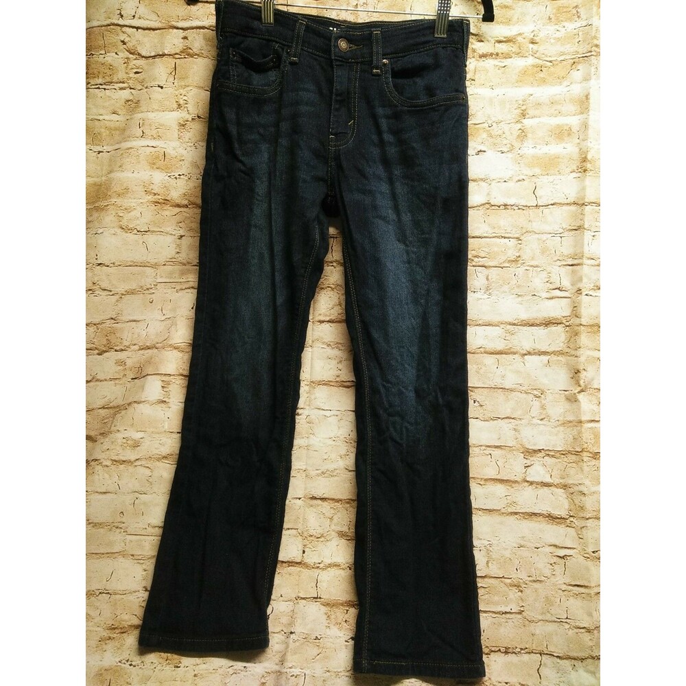 Levi's Signature Girls Jeans 12R Dark Wash Athletic Stretch Adjustable Waist